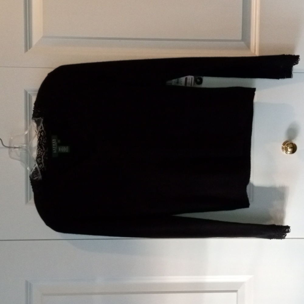 Ralph Lauren Petite silk/cashmere/beaded sweater